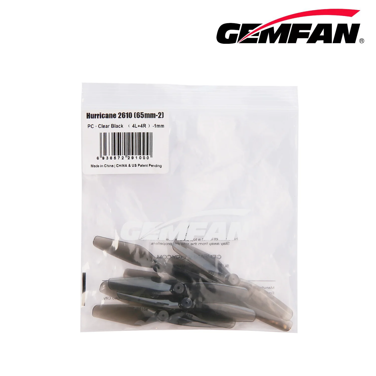 4쌍(4CW+4CCW) Gemfan 2610 2-블레이드 프로펠러 200mm 8520 브러시드 모터 드론 축구용
