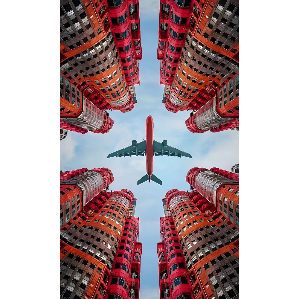 

500/1000/1200/2000 PCS Jigsaw Puzzles Airplane and Houses Scenery Family Activity Games for Gameroom Bedroom Home Decor Gift