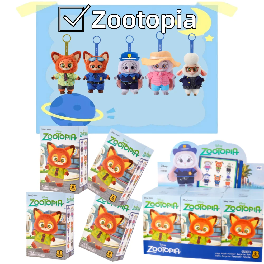 

Zootopia Blind Box Cute Nick Judy Action Figure Zootopia Plush Vinyl Doll Mystery Box Anime Figures Cartoon Collection Model Toy