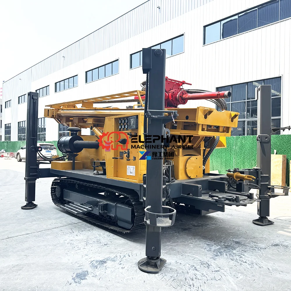 1500m Depth Deep Borehole Crawler Water Well Drilling Rig 220V with Pump and Engine Core Components for Water Well & Exploration