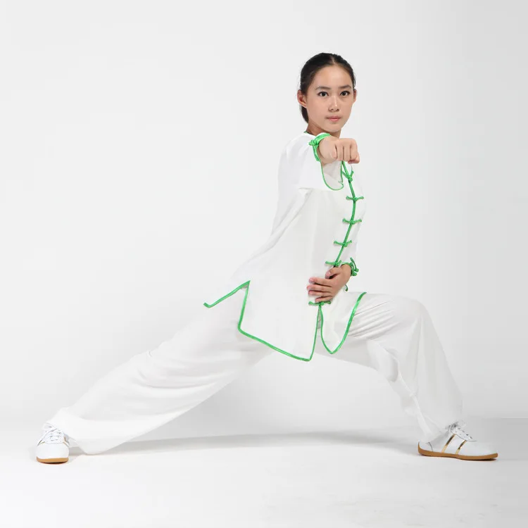 Spring and Summer Tai Ji Suit Cotton Silk Women's Half Sleeve Exercise Clothing Sports Performance Wear Morning