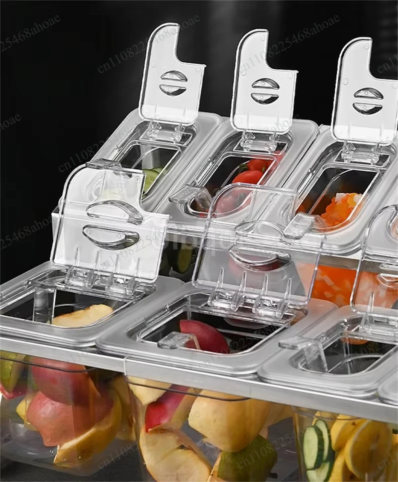 transparent-gn-pan-with-rack-buffet-serving-bowl-salad-bowl-seasoning-tray-milk-tea-shop-food-storage-basin