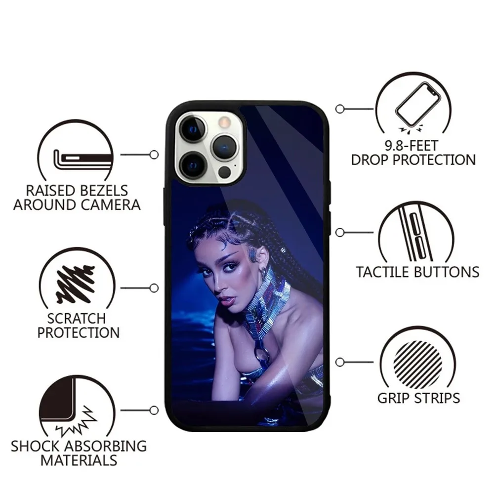 D-Doja Cat Singerเคสโทรศัพท์แม่เหล็กสําหรับIPhone 15,14,13,Pro,Max,Plus,11,12,MiniสําหรับMagsafeไร้สายชาร์จ