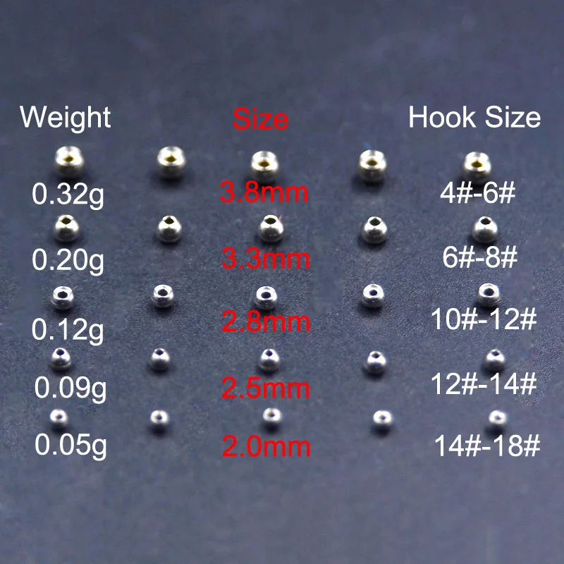 20 piezas cuentas de tungsteno rugulares, fregadero Extra en patrones de ninfas y serpentinas, cuentas de bola hundidas de 2,0mm-3,8mm, materiales para atar moscas