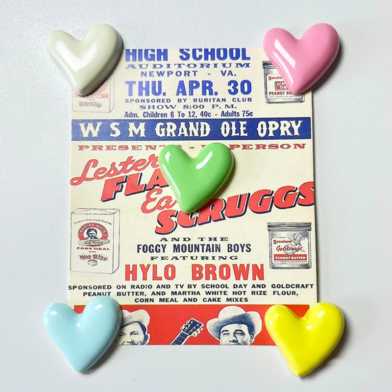 10 Heart-Shaped Fridge Magnets, Magnetic Fridge Magnets For Message Boards,  Camera Decorations, Home Decor