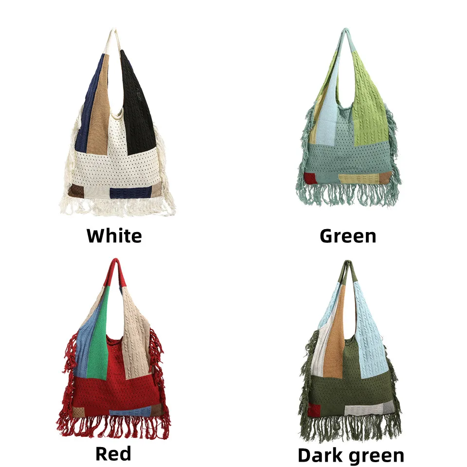 Knitting Luxury Handbags Women Shoulder Bags Designer Women Tote Messenger Bags Summer Mother Shopping Top-handle Bags For Giels