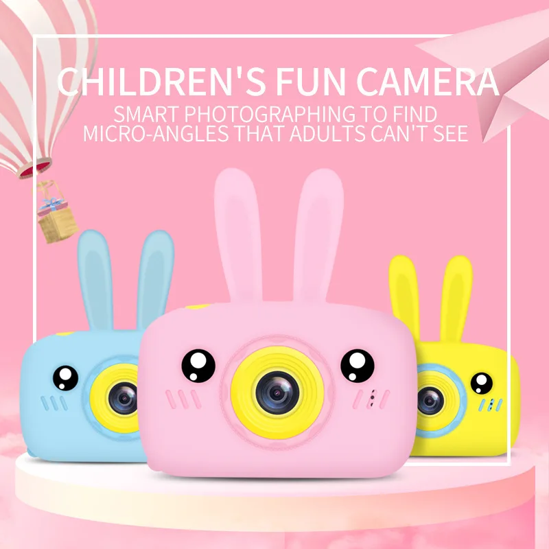 Mini appareil photo de dessin animé, écran HD de 2 pouces, jouets éducatifs pour enfants, appareil photo numérique vidéo Portable, cadeaux pour enfants avec carte SD de 32 go
