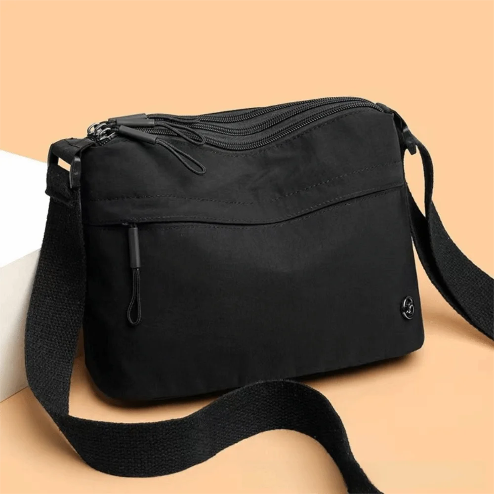 New Nylon Shoulder Bag Adjustable Wide Strap Zipper Closure Messenger Bag Large Capacity Women's Handbag for Women