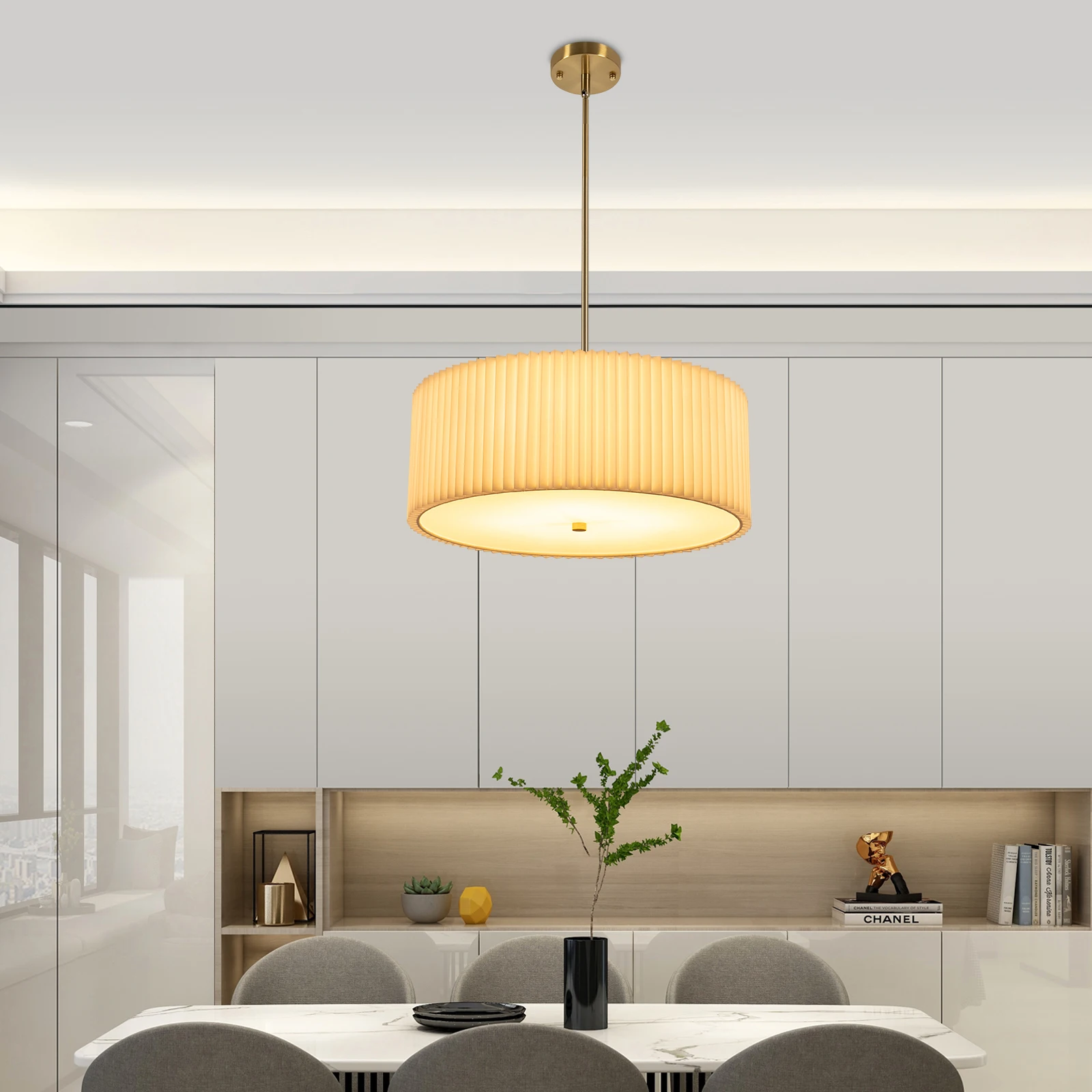 قلادة LED ضوء مصباح الشمال مصمم نجف يُعلق بالسقف تعليق الديكور الثريا تركيبات لغرفة النوم ديكور المنزل #2