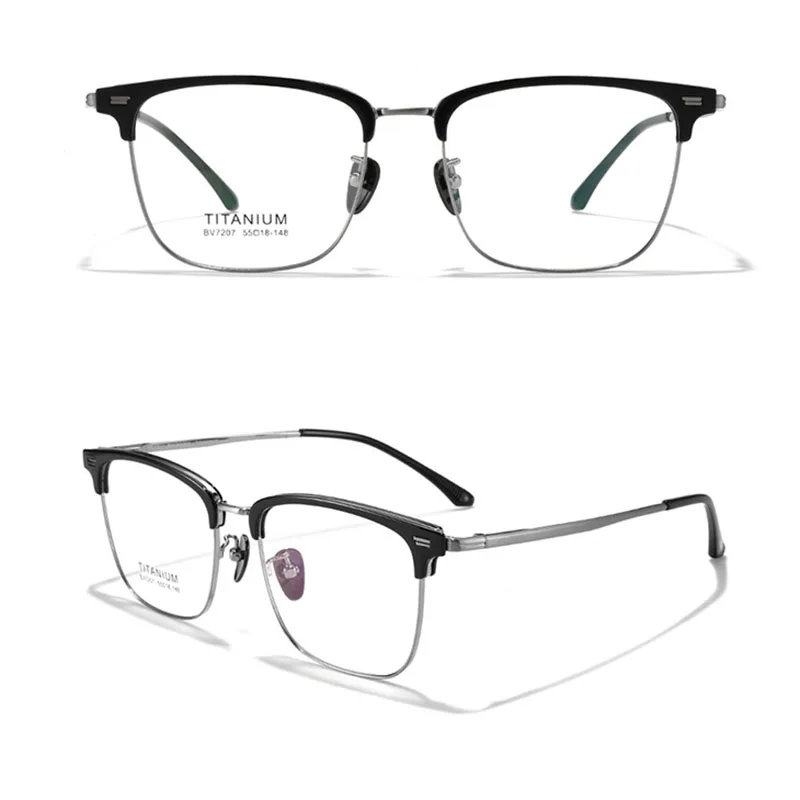 إطارات نظارات من التيتانيوم مع وسادات أنف قابلة للتعديل للرجال والنساء، نظارات مريحة مطلية بنظام IP غير قابلة للانزلاق