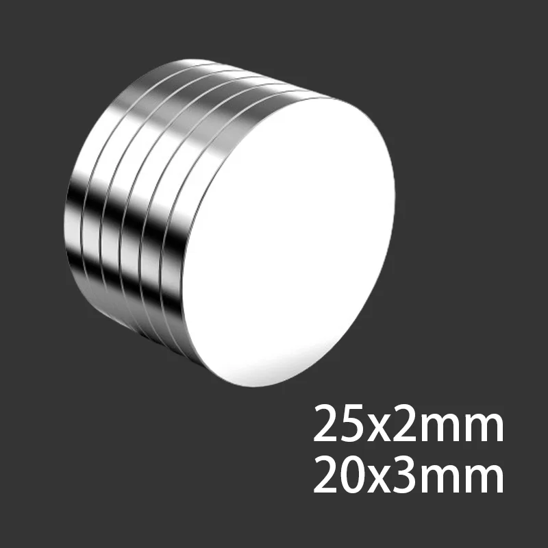 Multiple Sizes of 25x2/20x3mm N30 Circular Refrigerator Magnets, Widely Used for Cabinet, Warehouse, and Office Tool Storage