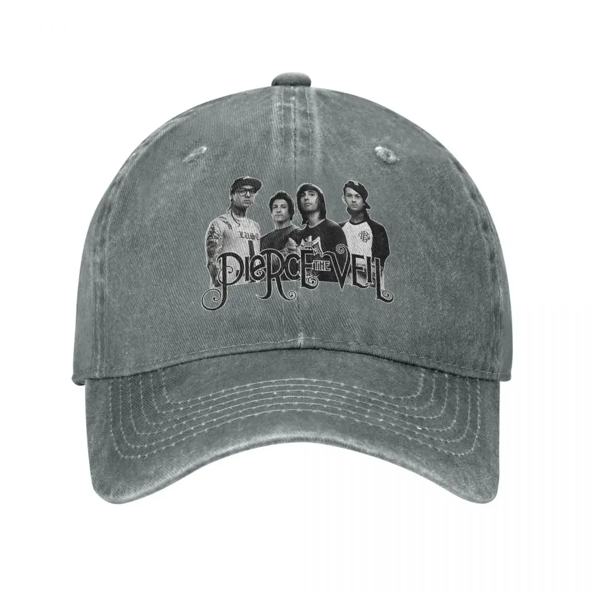 Baseball Cap PTV Pierce The Veil Band Members Merch Unisex Style Retro Distressed Denim Washed Pop Punk Casquette Dad Hat Gift