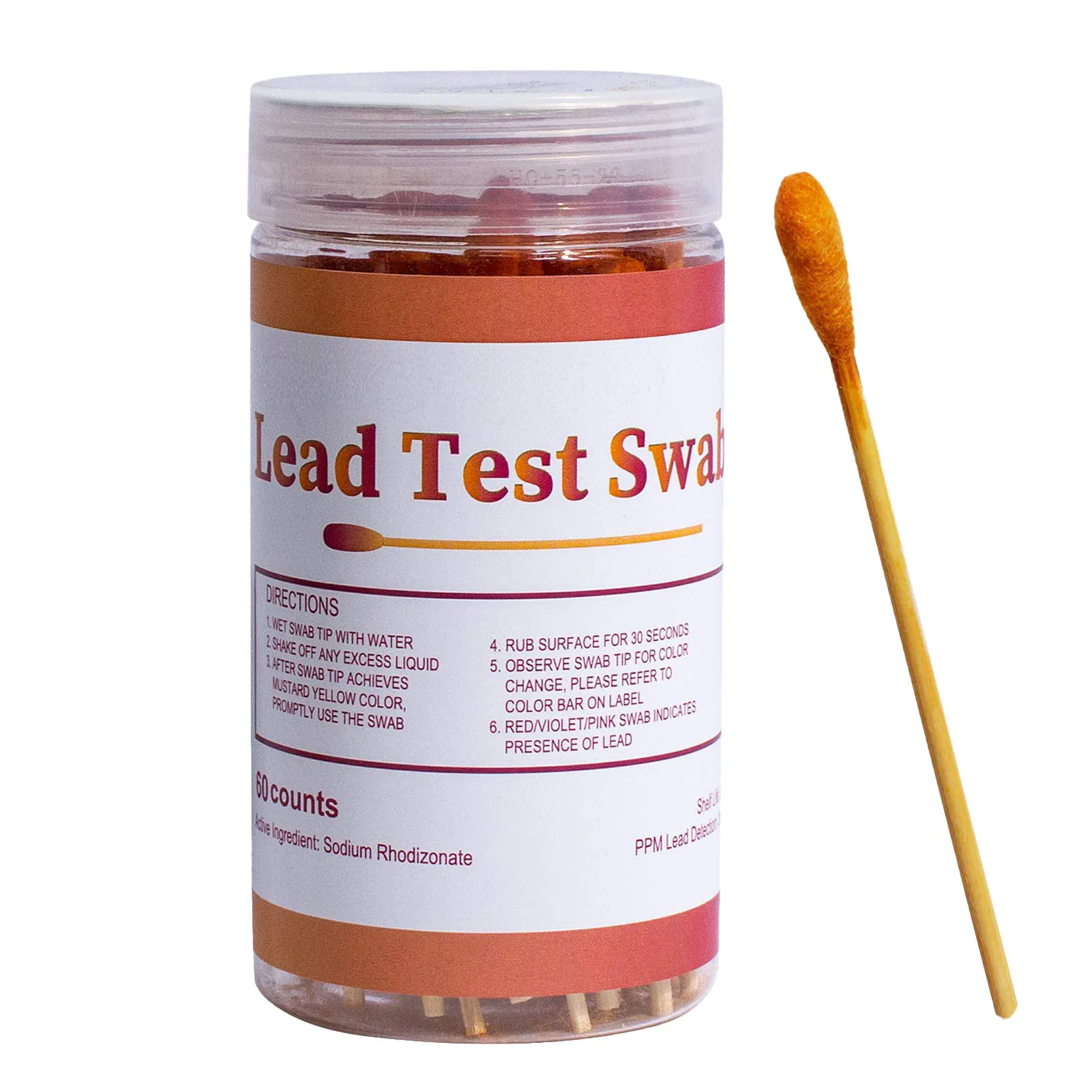 30pcs Lead Testing Swabs Non-Toxic Test Swabs Drywall Plaster Painted Wood Metal Vinyl and Other Plastics