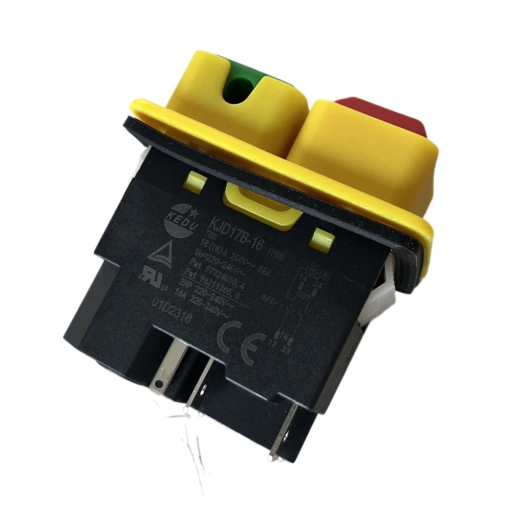 

Waterproof Electromagnetic Pushbutton ON OFF Switches KJD17B-16 16A 4Pin for power tools