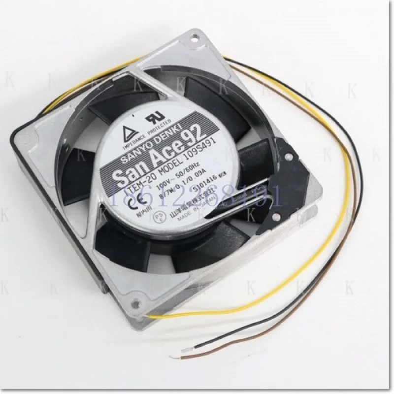 

C 1pcs for Sanyo 109S491 100V 8 / 7W 92 * 90 * 25MM aluminum frame AC fan