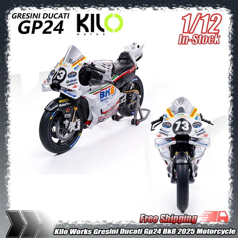 

In Stock Kiloworks 1:12 Ducati Marquis 93 Gp23 San Marino Grand Prix Gracini Team Alloy Die-Casting Motorcycle Model Custom Toys