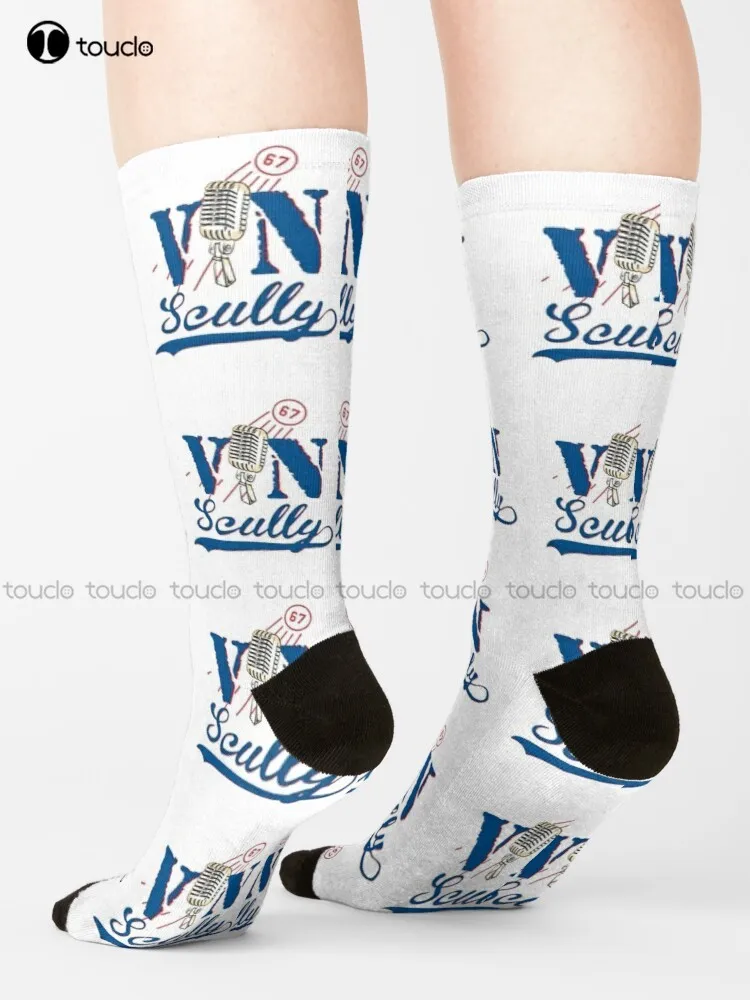 Vin Scully Microphone Vin Scully 67 Socks Woman Socks 360° Digital Print Christmas New Year Gift Unisex Adult Halloween New Art