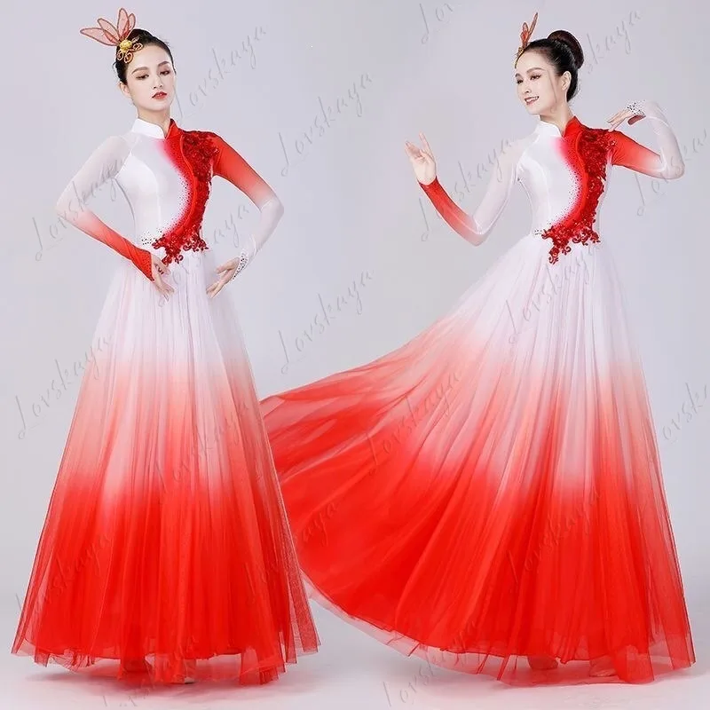 

New Wanjiang Opening Bright Lights Grand Modern Chinese Dance Wide Swing Long Skirt Song Accompanied Performance Dress