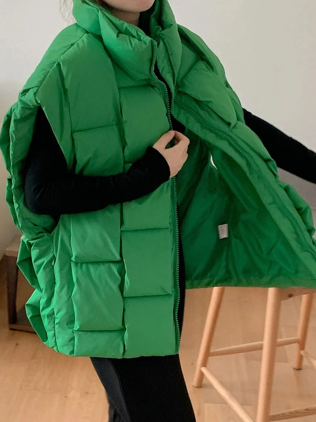 여성용 겨울 재킷 루즈핏 스트릿웨어 따뜻한 푸퍼 코트 솔리드 패션 여성 지퍼 다운 재킷 2025 여성 코튼 의류