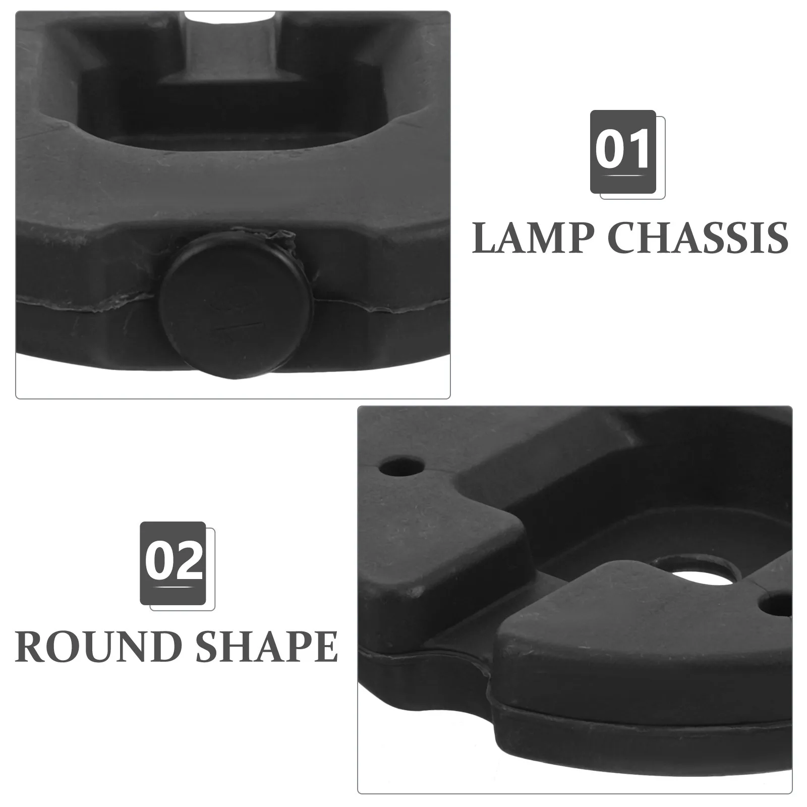 

Heavy Duty Iron Lamp Base Weighted Floor Light Holder Rounded Chassis for Stable and Safe Usage Desk Lamp Weight