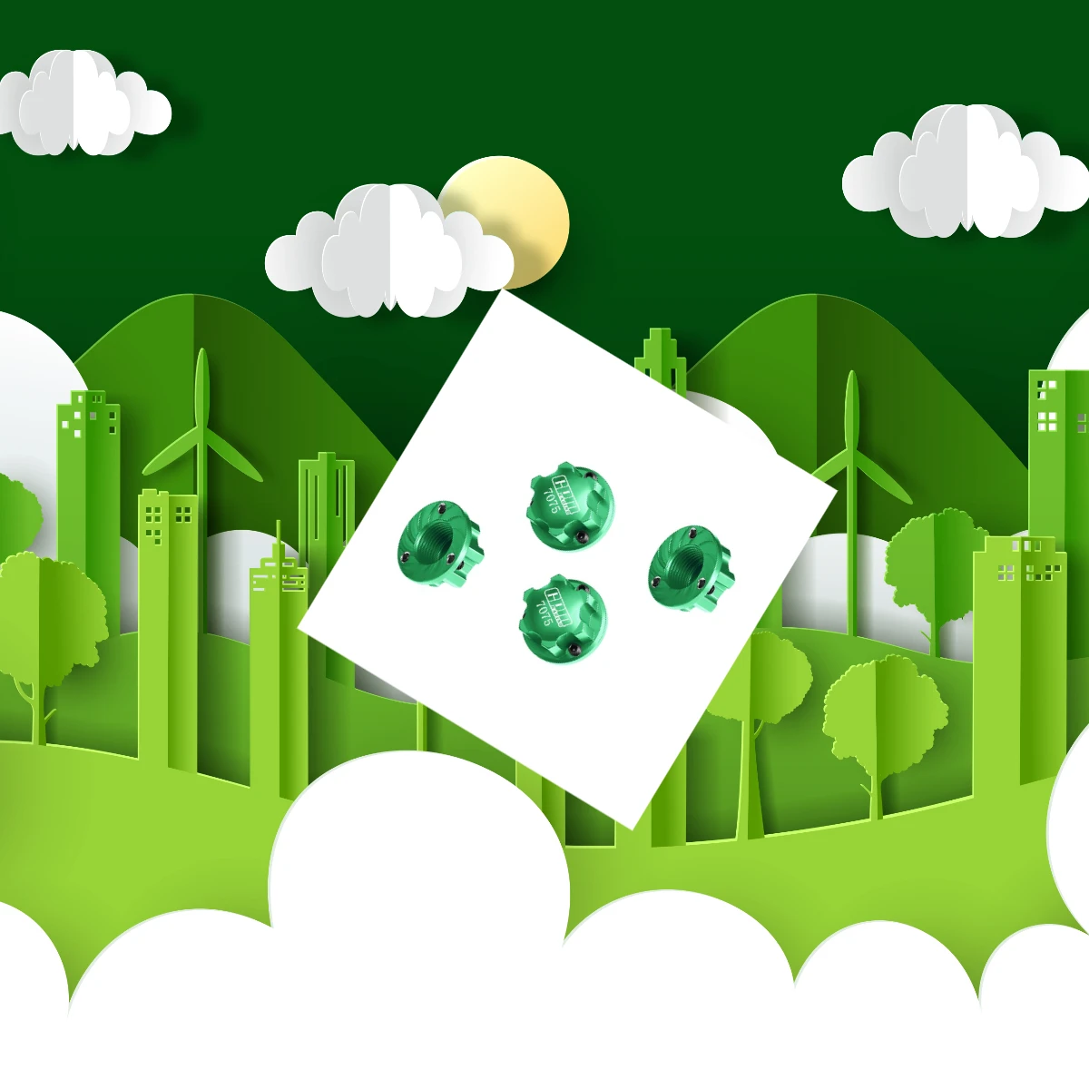 GPM 7075 ล็อคล้อ (17 มม.) สำหรับ ARRMA Kraton Outcast Talion Typhon Mojave Felony ARA7617V2T1/T2