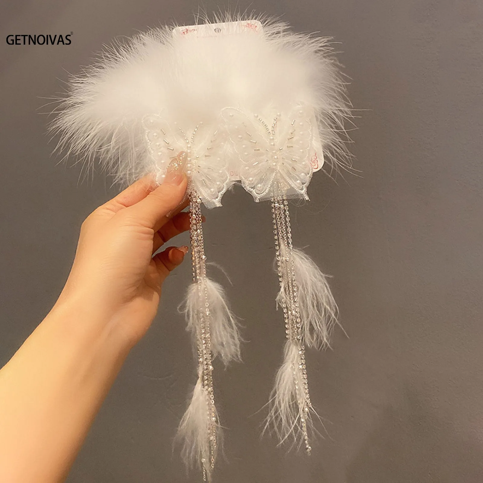 1pc Feather Hair Clip Bridal Hair Accessories Clip Hair Jewelry Feather Decoration Wedding Headpiece Bride Bridesmaids Hair Clip