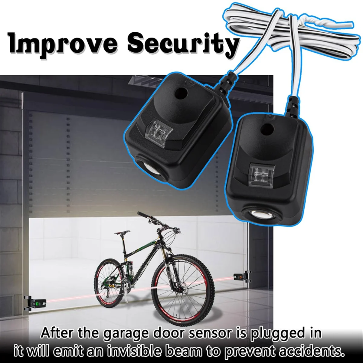 Kit de repuesto de Sensor de seguridad para puerta de garaje 820CB para G801CB-P/801CB/041-0136 para Chamberlain LiftMaster Sears Craftsman