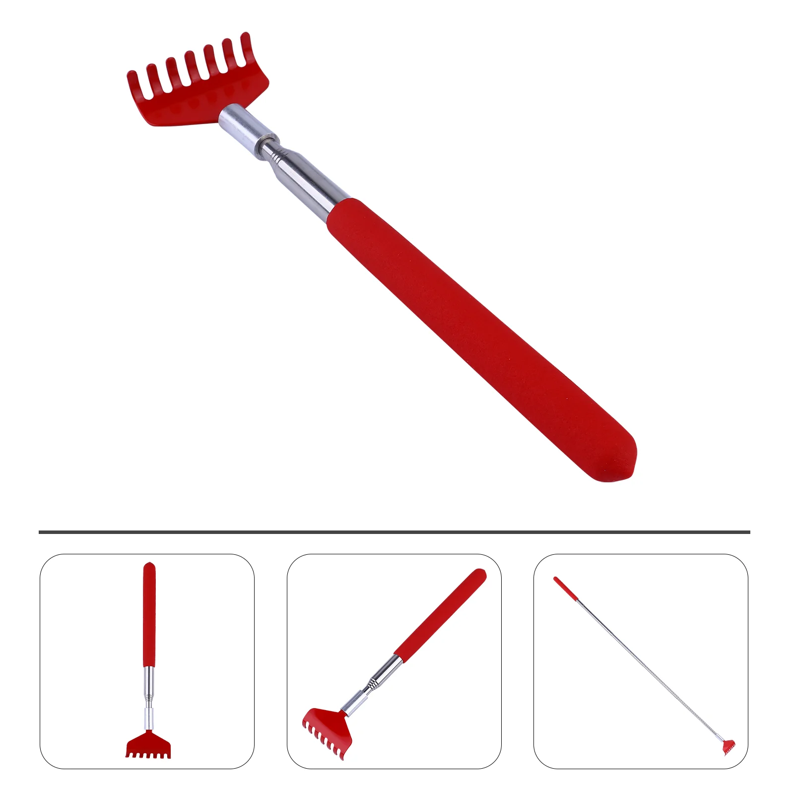 

Telescopic Tickle Rake Massager Scratching Tool Multifunctional Scratcher Stainless Steel Claw Elder Retractable