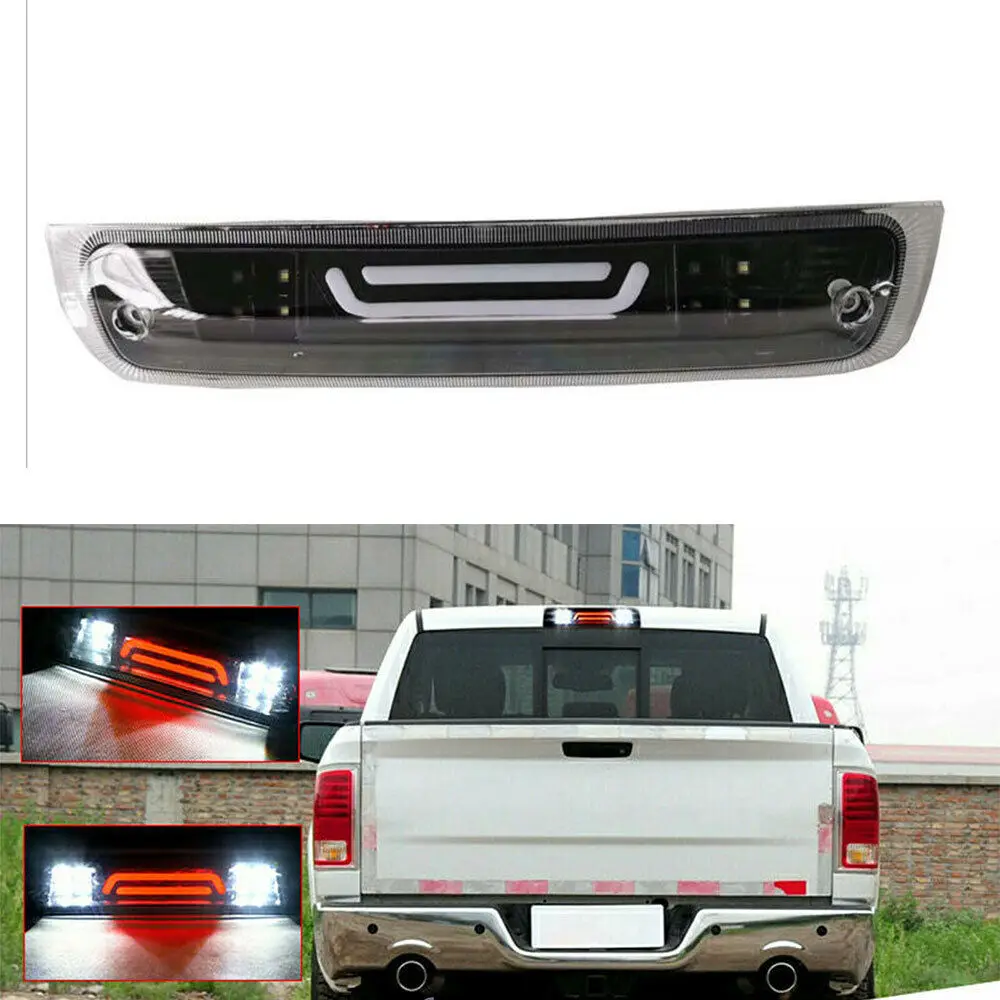 BBQ@FUKA Car Lights FOR 2009 2010 2011 2012 2013 2014-2018 DODGE RAM 1500 2500 3500 LED THIRD BRAKE LIGHT CARGO LAMP CLEAR