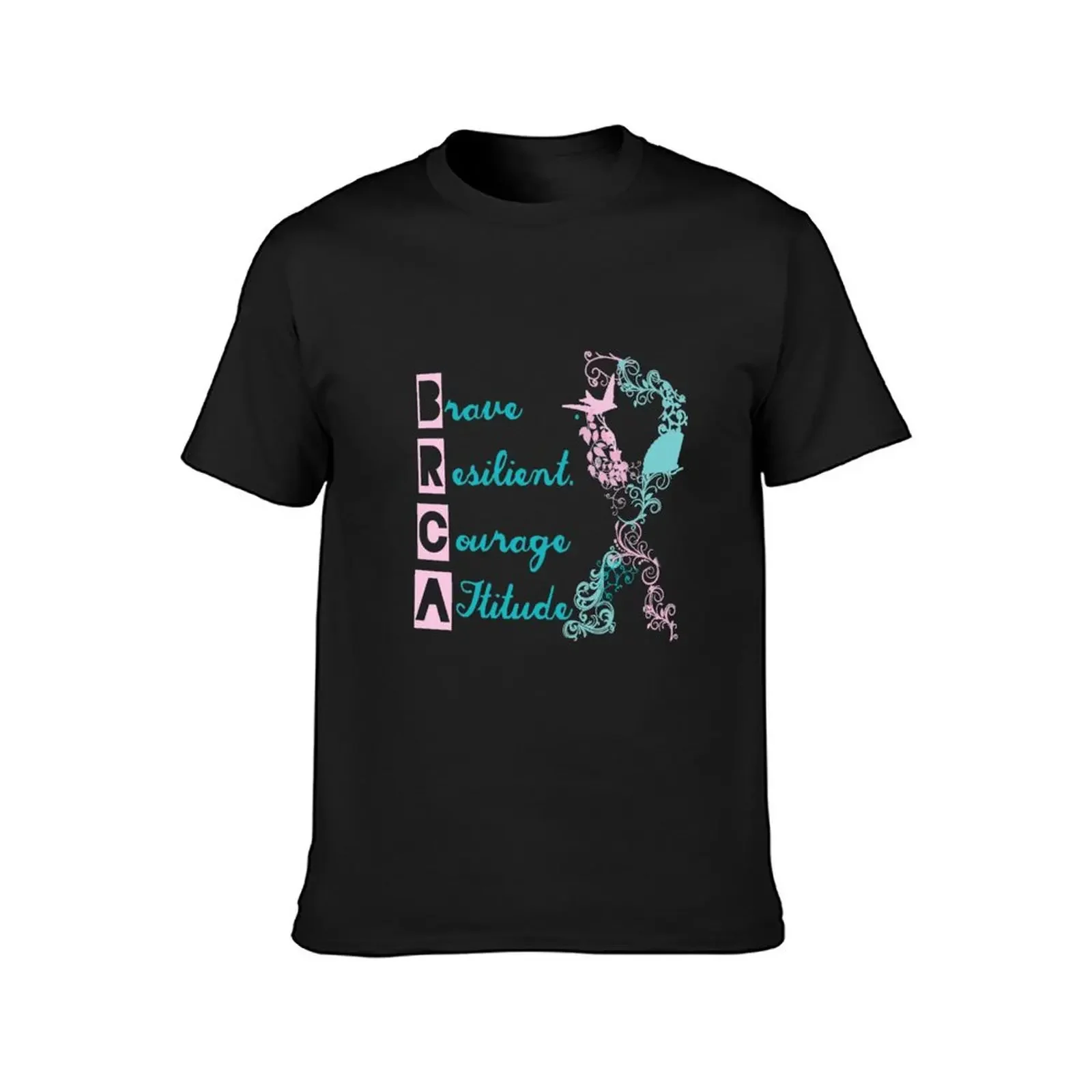 BRCA, brave resilient, courage, attitude T-Shirt graphic t shirts Funny t-shirts sweat shirts, men