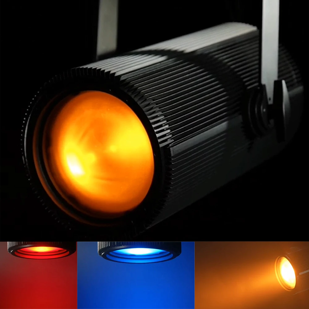 

200W Theater Studio Light Fanless LED COB Par Light Silent Studio Spot Light High CRI DMX Control Stage Lighting