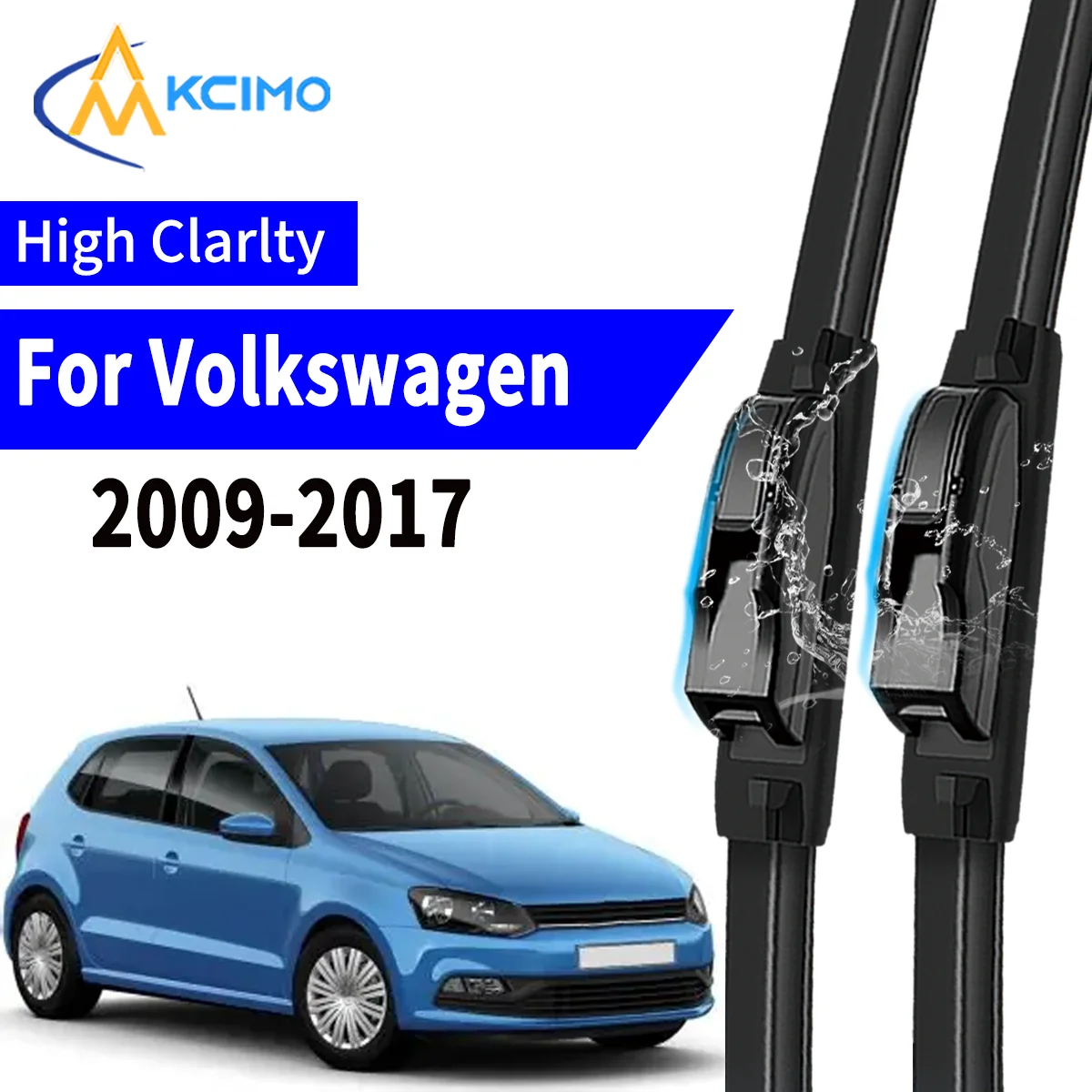 

2pcs Car Wiper For Volkswagen Polo 6R Mk5 VW Polo 2013 Hatchback 2009-2017 Front Windscreen Wiper Blade Silent Soft Rubber