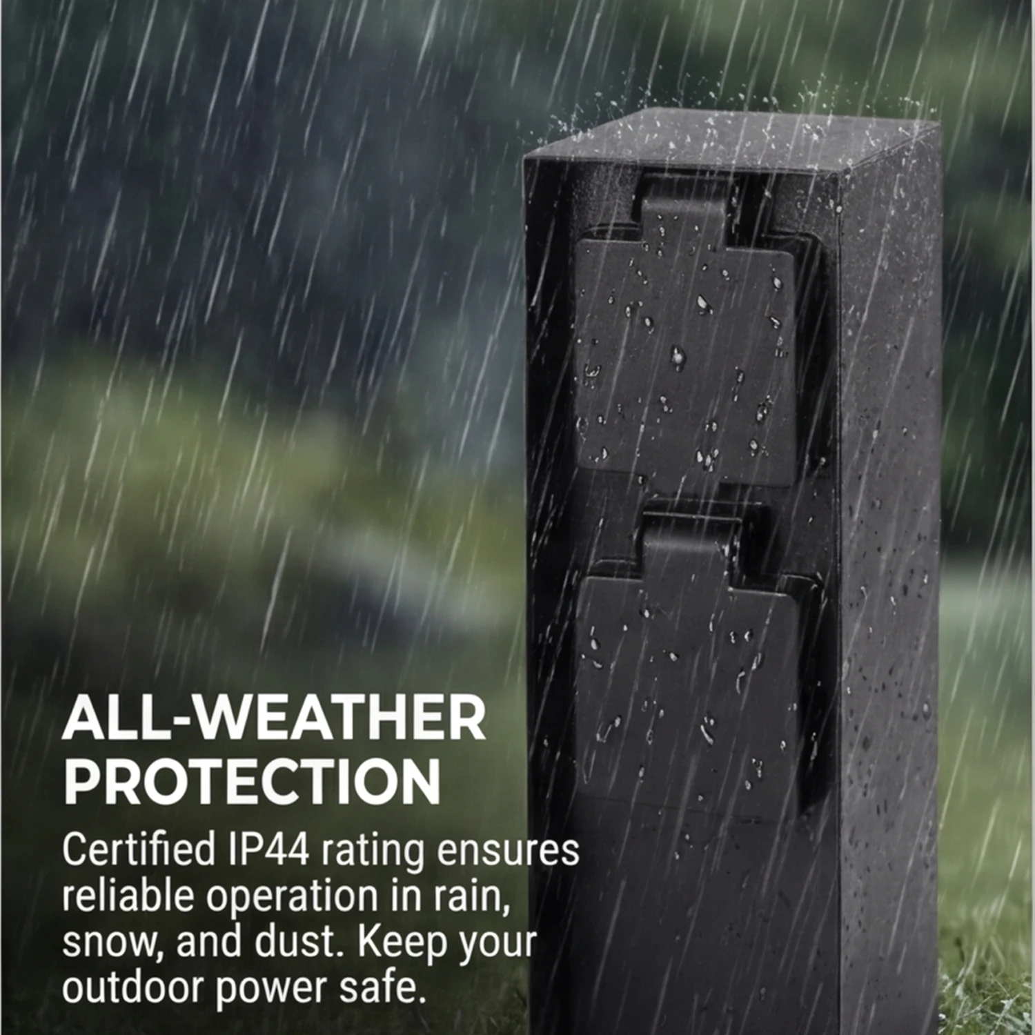 FUNAYA Outdoor IP44 Waterproof Socket EU KR US UK Universal Garden Power Dual AC220 250V Outlet for Secure Externally Electrical