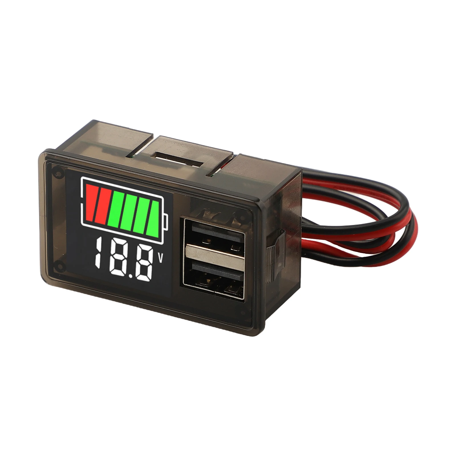 Dual USB Output LED Voltmeter DC8 30V Suitable for Charging Devices While Testing Battery Voltages in Various Settings