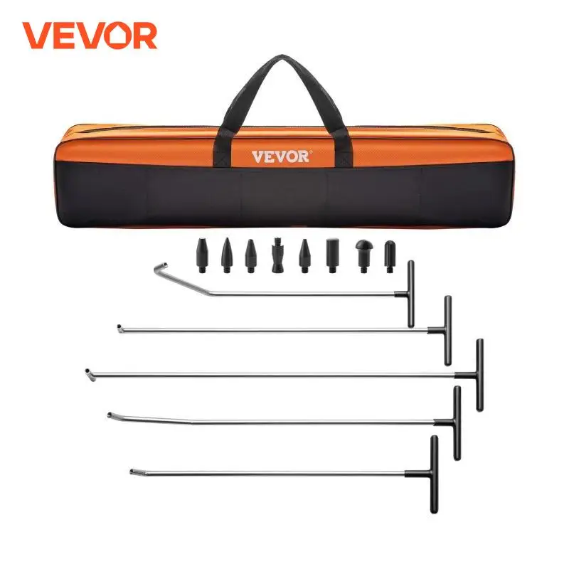 VEVOR Rods Dent Removal Kit Paintless Dent Repair Tool Stainless Steel Dent Rods Dent Removal Tool for Minor Dent & Hail Damage