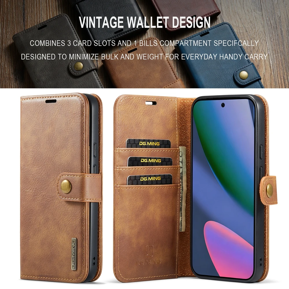 2 in 1 Magnetic Flip Leather Case for Google Pixel 11 11Pro 10 10Pro 10A 9 9Pro 9A 8 8PRO 8A Pro XL Wallet Card Slot Phone Cover view 4