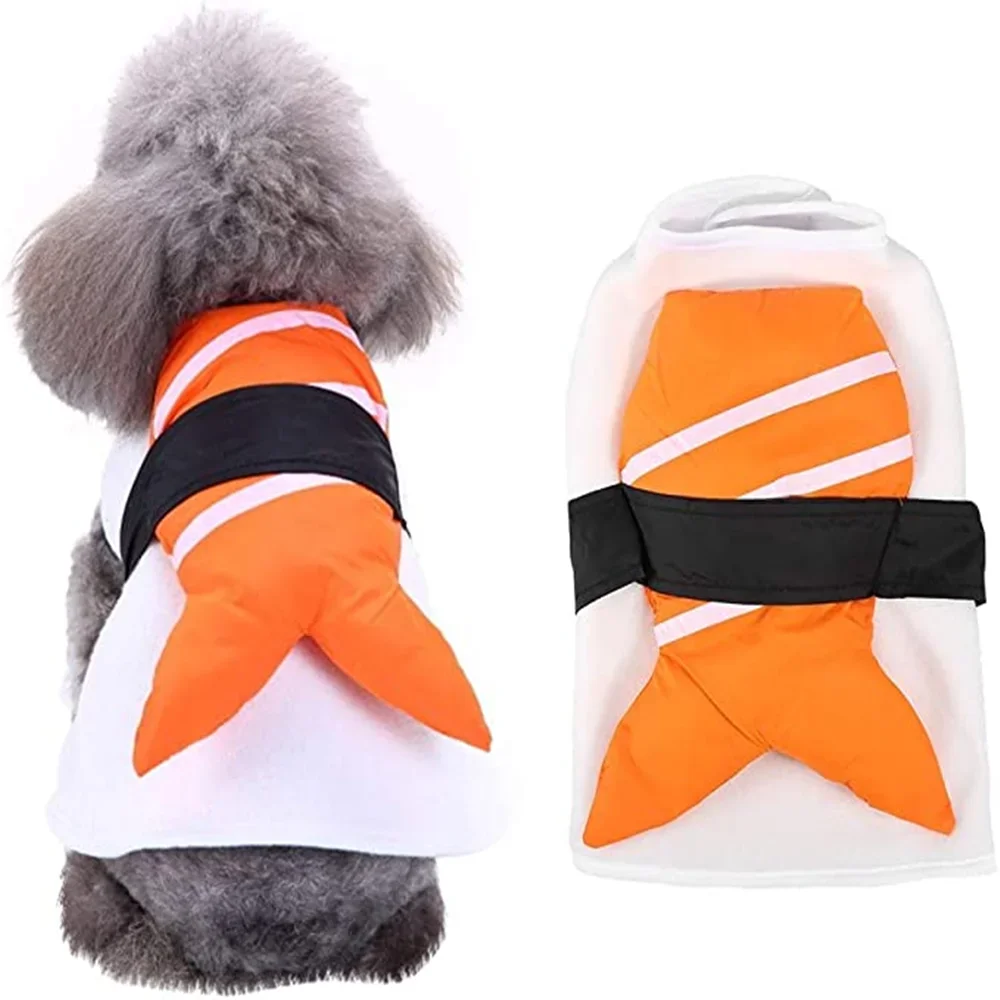 Christmas Pet Funny Kimono Cosplay Halloween Dog Costume Sushi Chef Clothes Pet Festival Clothes Bulldog Costume Cosplay