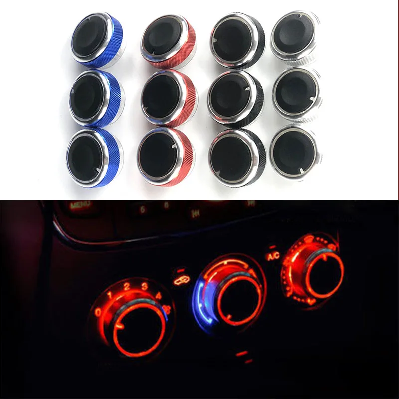 For Ford Focus 2 3 MK2 MK3 ST RS KUGA Aluminum Alloy Car Interior Manual Air Conditioning Switch AC Knob Replacement Accessories