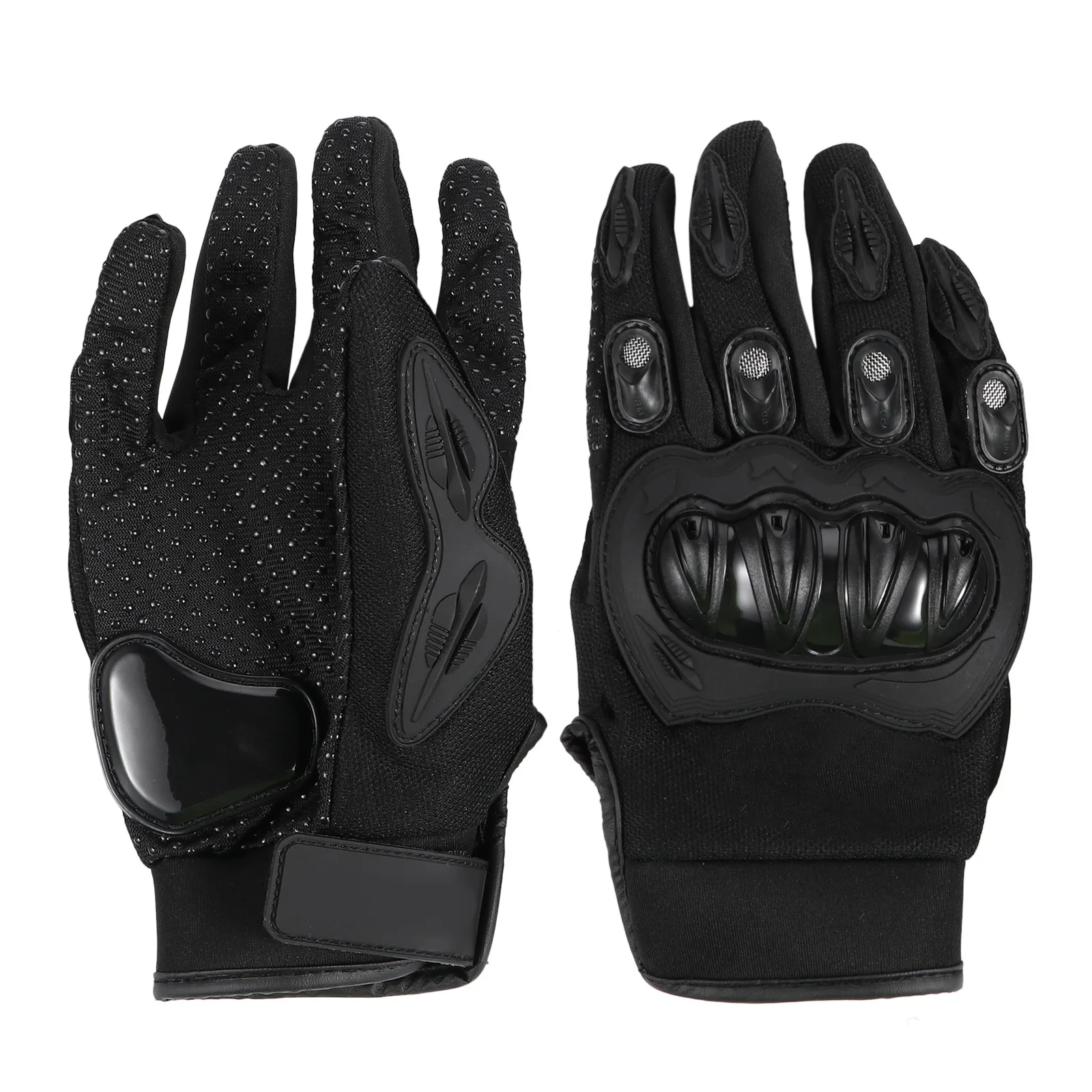

1Pair Full Finger Black Cycling Gloves Outdoor Breathable Windproof Anti-Skid Riding Gloves for Motorcycle Fitness Racing