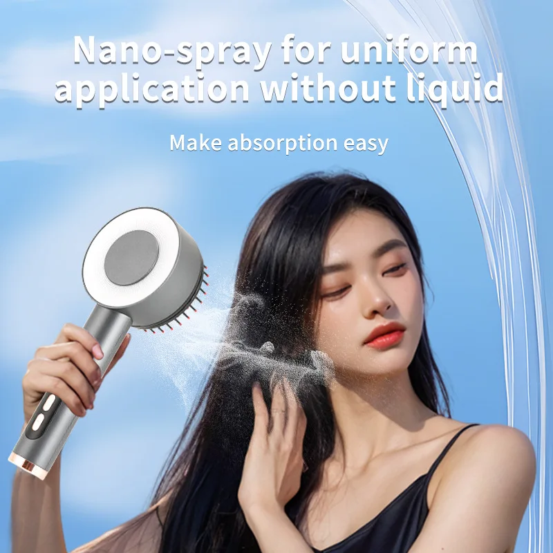 

Head Essential Oil Massage Comb Electric Massage Scalp Atomized Essential Oil Nourishing Smooth Hair Massage Comb