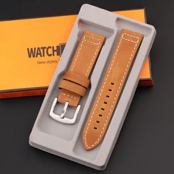 Genuine Leather Watchbands Soft Quick Release Cowhide Watch Strap Women Men 18mm 20mm 22mm 24mm Wrist Band Gift