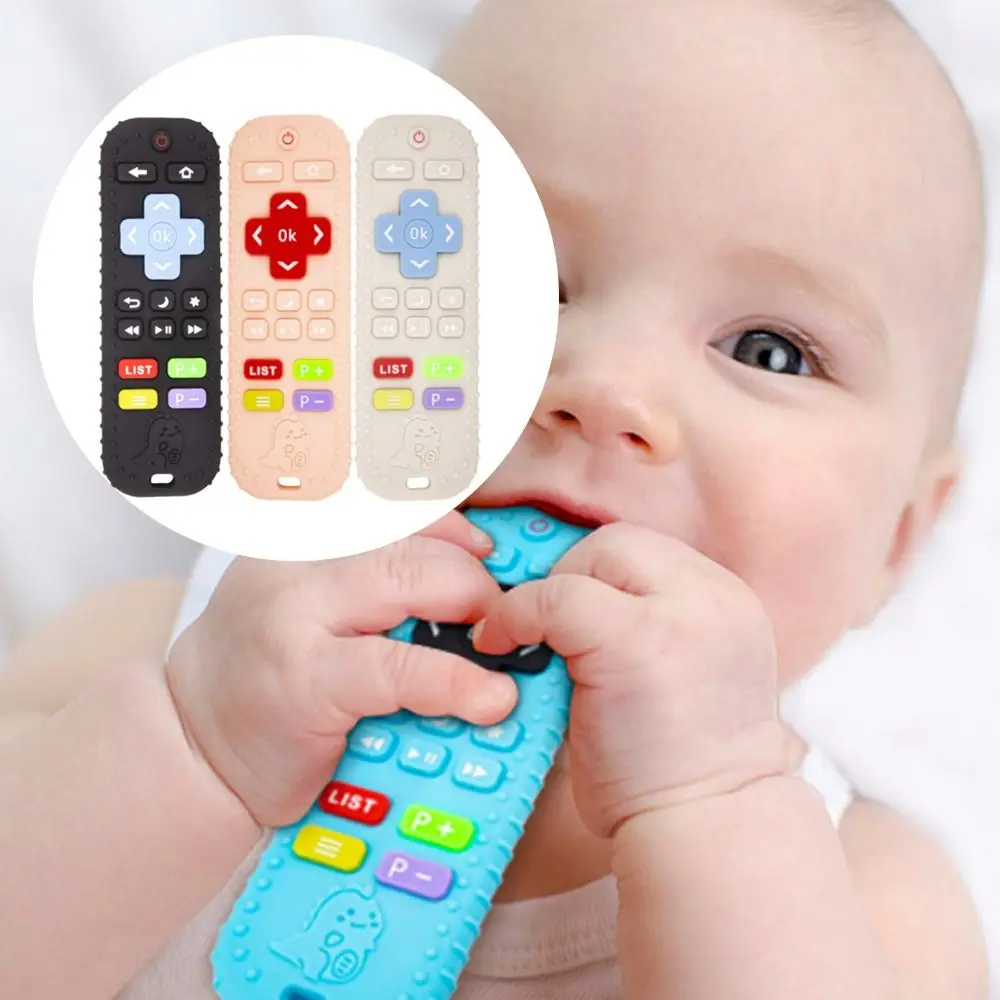 

Silicone Molar Rod Toddlers Relief Soothe Toy Chew Toy Remote Control Teether Baby Teething Toy