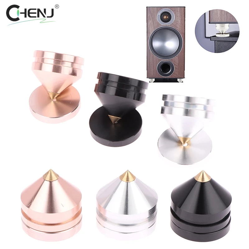 

1Set Speaker Loudspeaker Spikes Stand Feet Audio Speaker Repair Parts Turntable Stand Shock Absorber Pin Nails And Pads