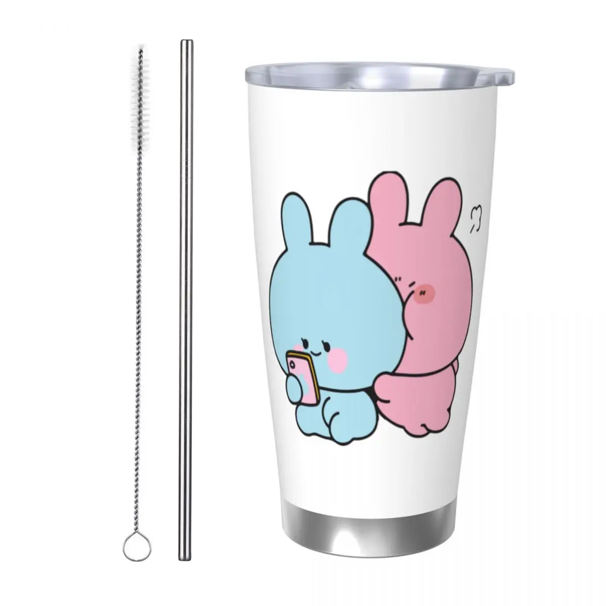 Asamimichaan Cute Asamimi 20oz Cup Large Capacity Car Mug Leak-proof Juice Coffee Cup Food Grade