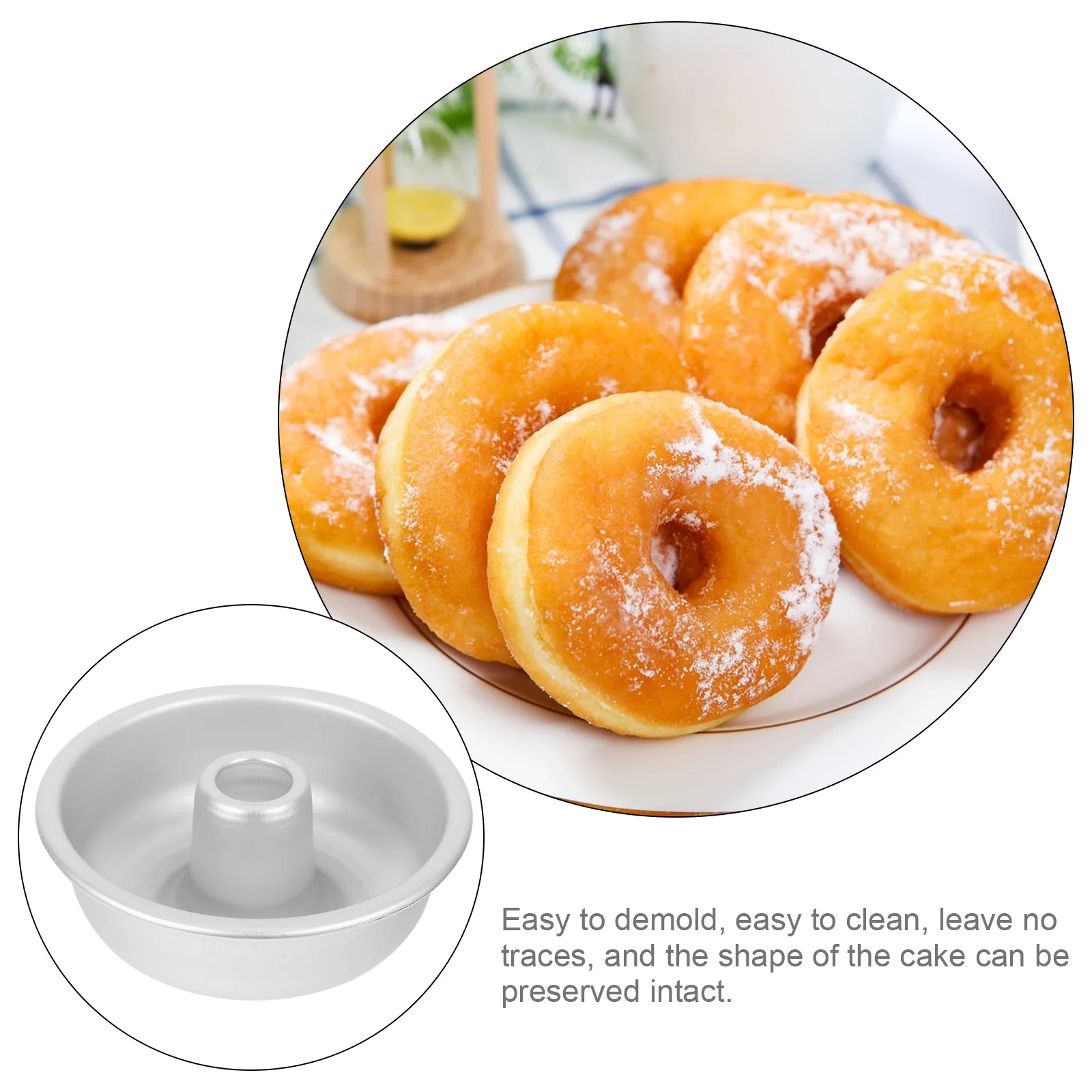 

Aluminum Alloy Cake Pan Nonstick Smooth Edges Easy Demold Baking Mold for Home Cake Supplies Baking Mold for Kitchen