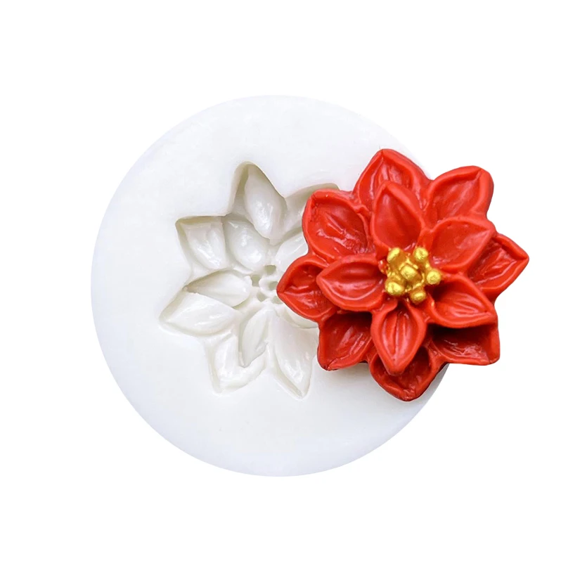 Mini Flower Lotus Silicone Sugarcraft Mold Resin Tools Cupcake Baking Mould Fondant Cake Decorating Tools