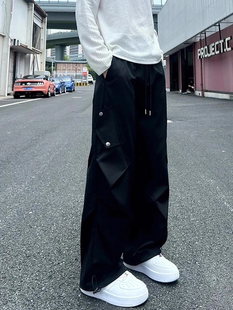 Autunno New American Sle Pantaloni casual da uomo High Street Vibe Cool Versatile Piegato Pantaloni da lavoro Pantaloni a coltello allentato Sle