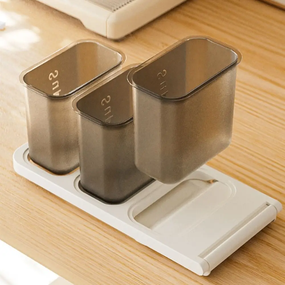 

Removable Desktop Slanting Organizer Large Capacity Plastic Slanted Pen Holder with Rabbit Ornament Sturdy