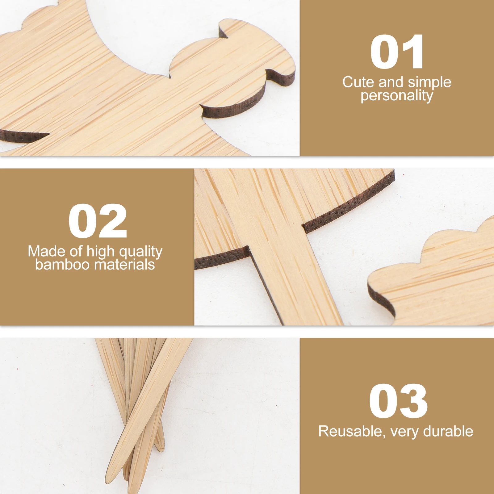 

20pcs Bamboo Plant Tags for Gardening Nursery Seedlings Labeling Durable Easy Insert Pointed End Flower Marker Plant