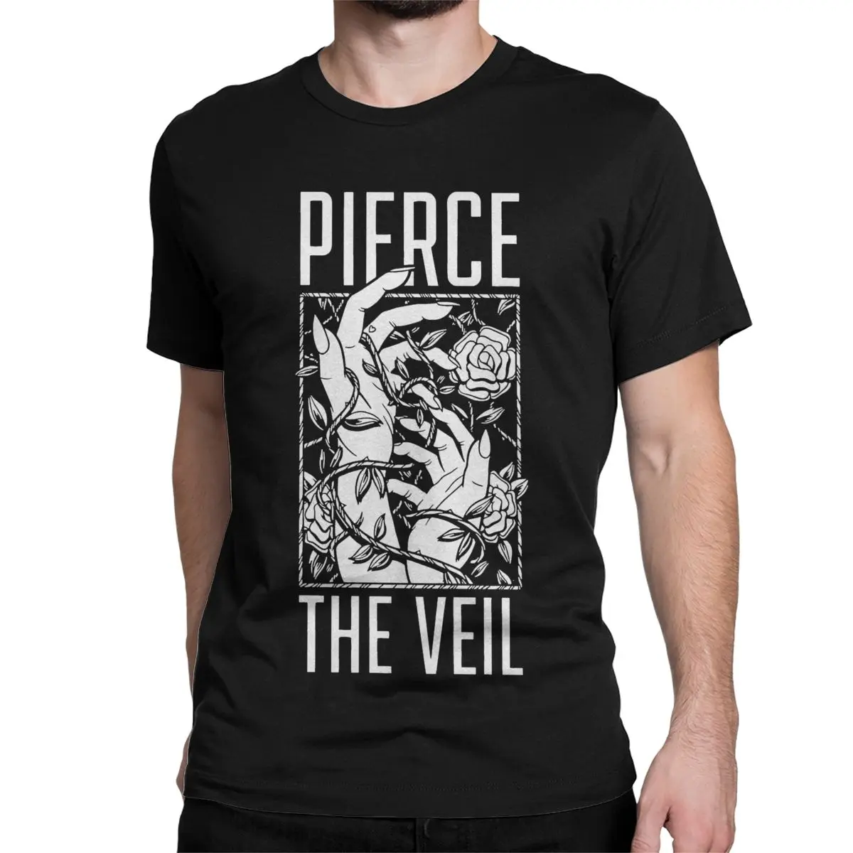 Leisure Pierce The Veil Yeah Boy And Doll Face T-Shirts Men Crewneck 100% Cotton T Shirts Short Sleeve Tee Shirt New Arrival